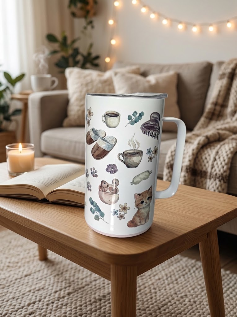 Tasse camping chat cocooning