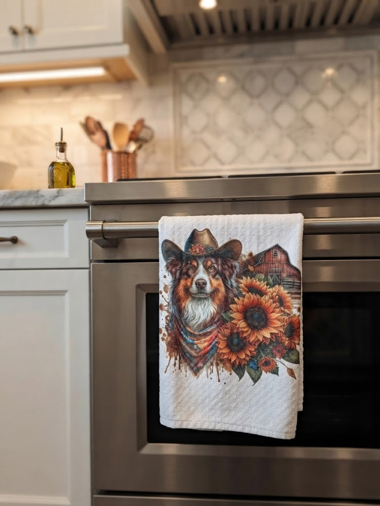 Serviette de cuisine berger australien