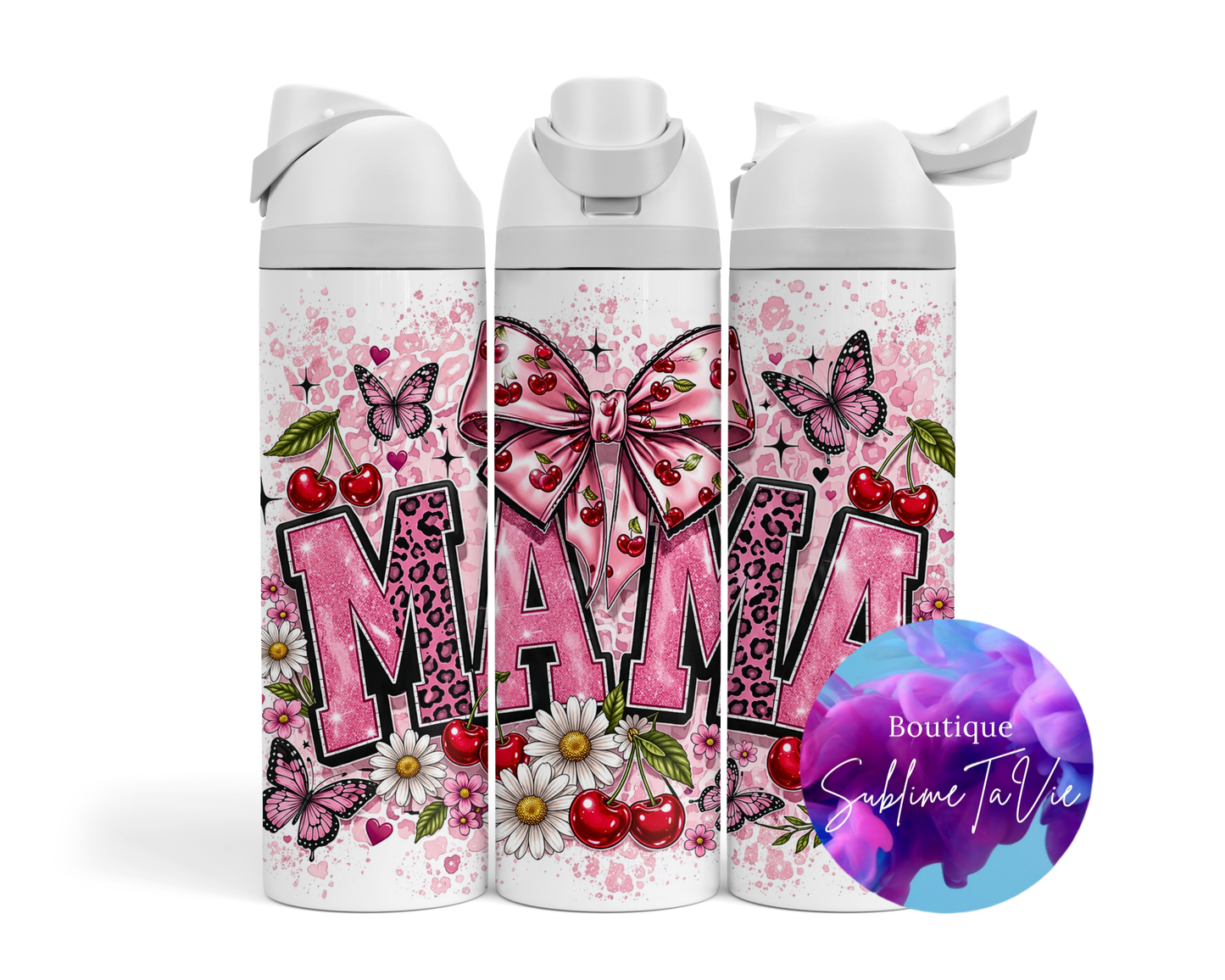 Tasse isotherme Owa - Mama cerise