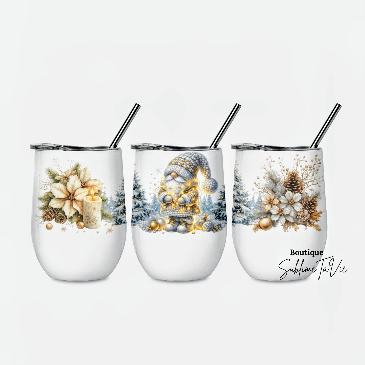 Tumbler 16oz noel féerique