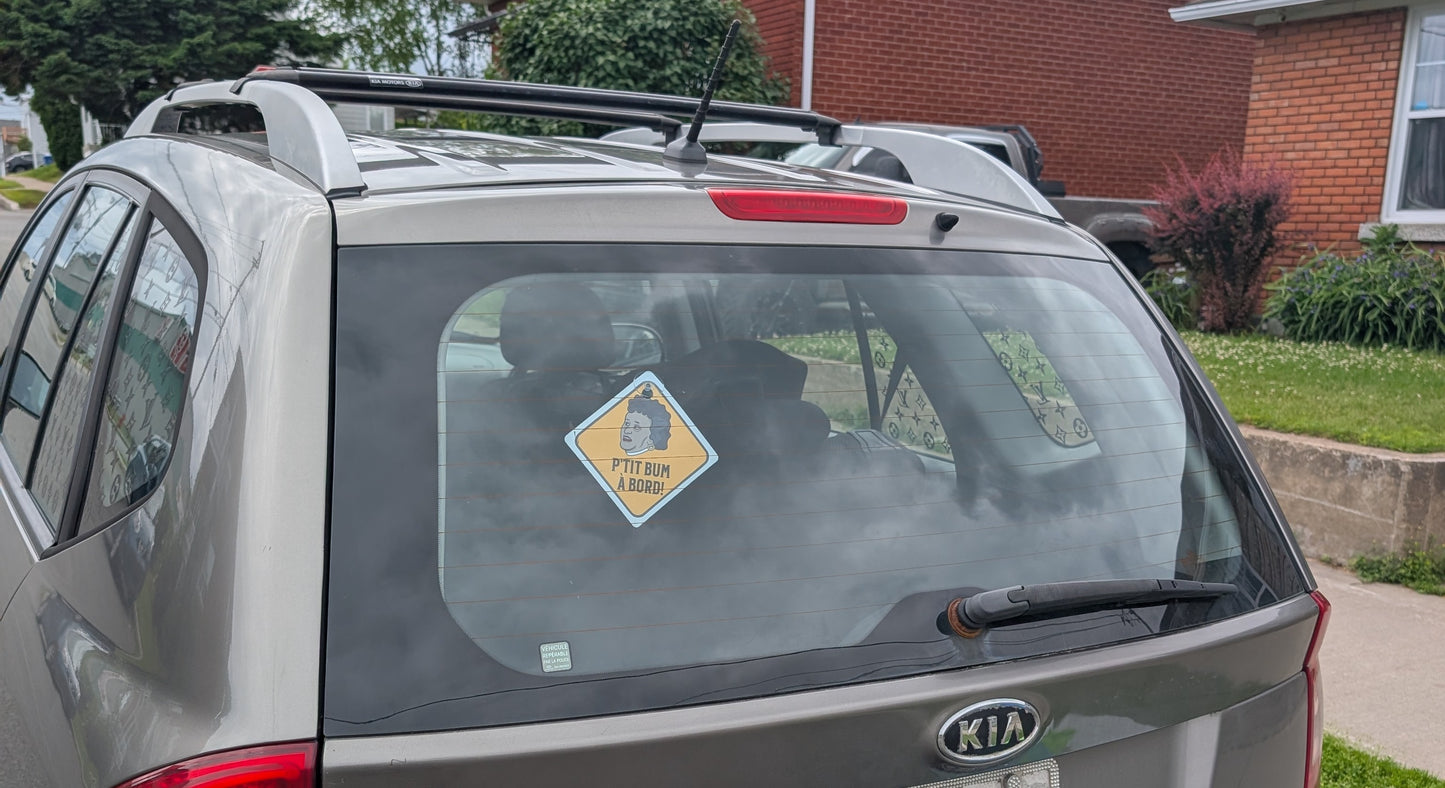 zPanneau mamie cool à bord humoristique