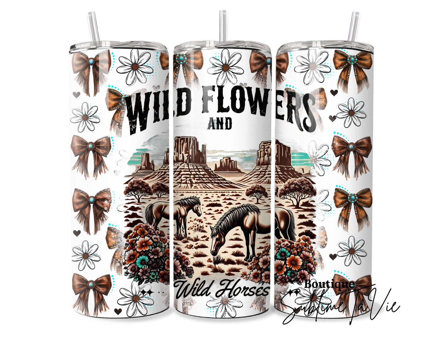Tumbler wild flowers western
