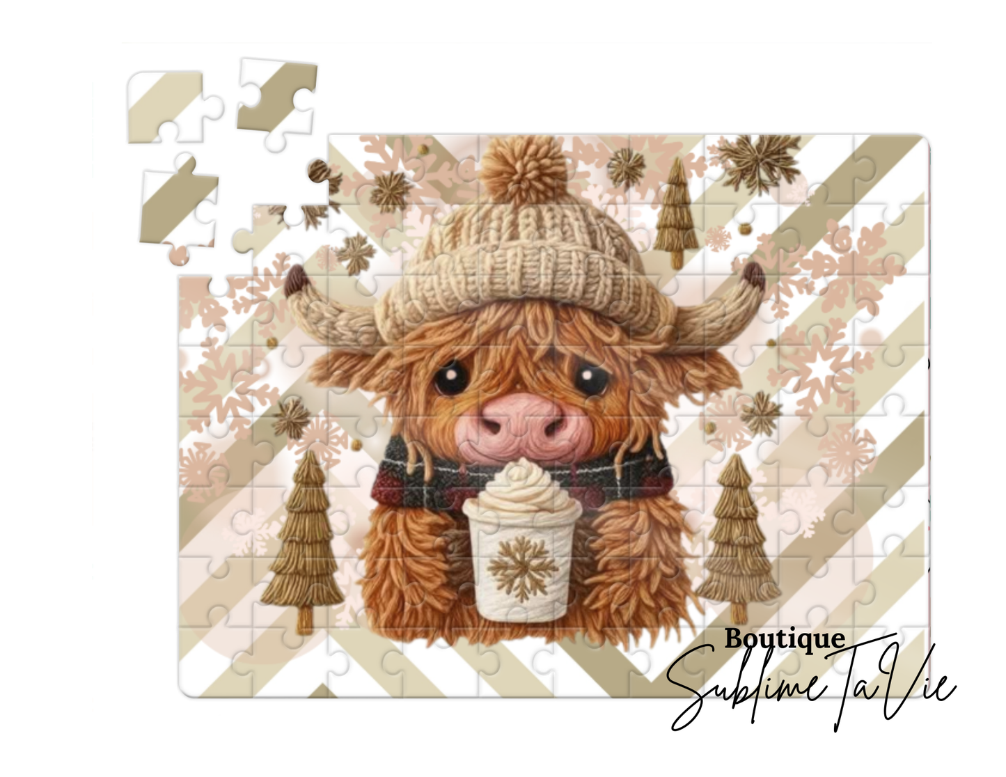 Casse-tête 80 pièces vache tricoter