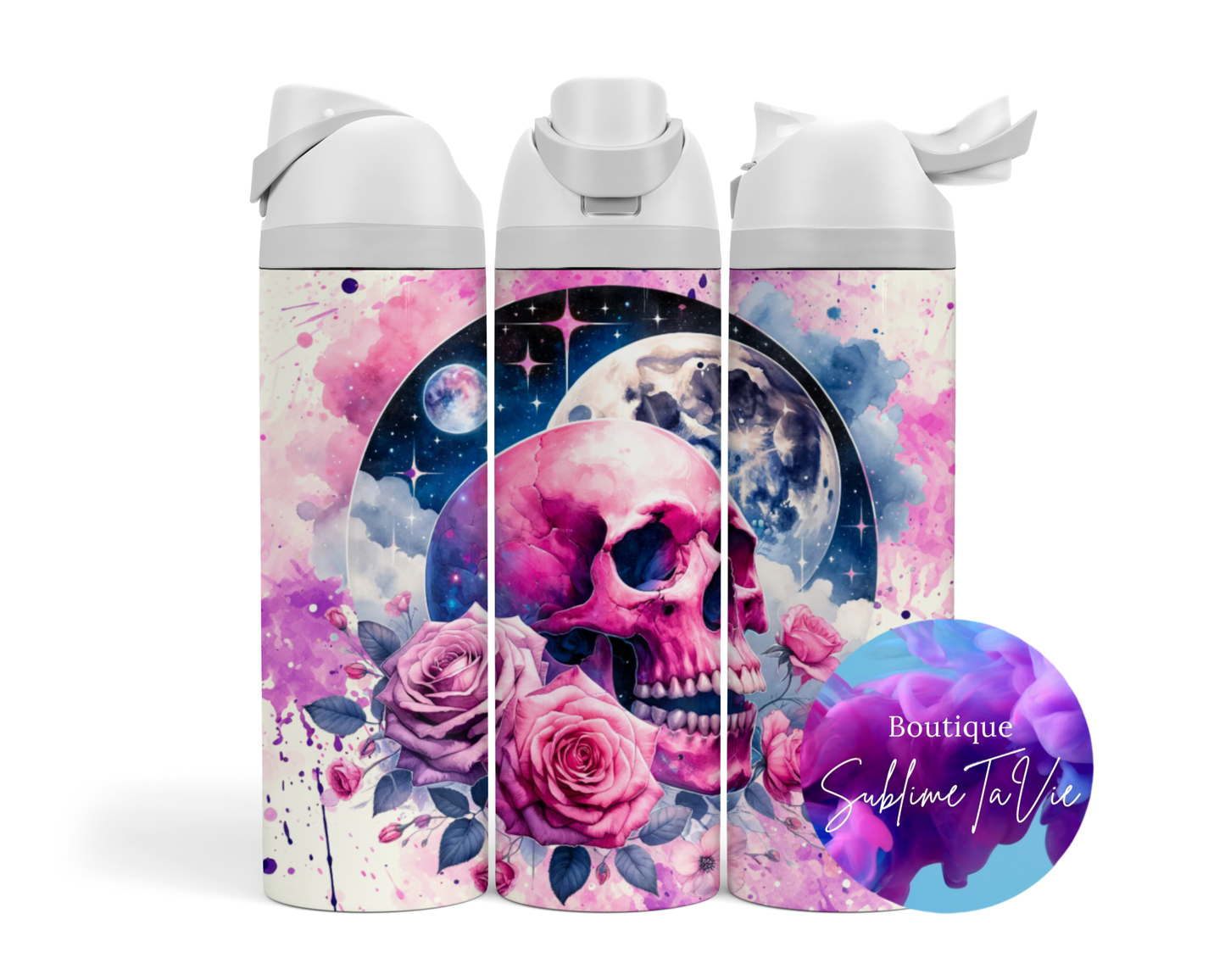 Tasse isotherme Owa - crâne rose
