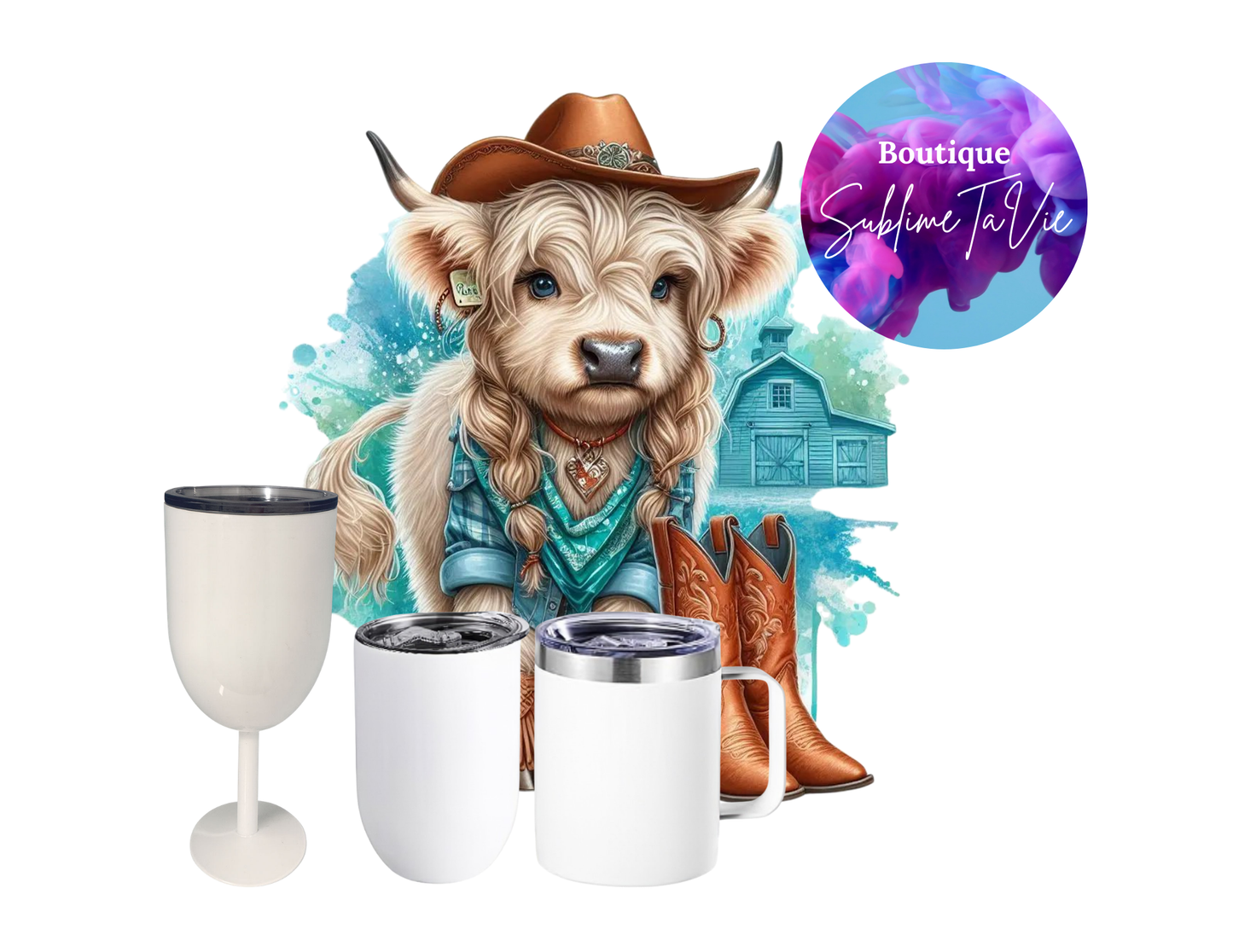 Tasse vacher cowgirl