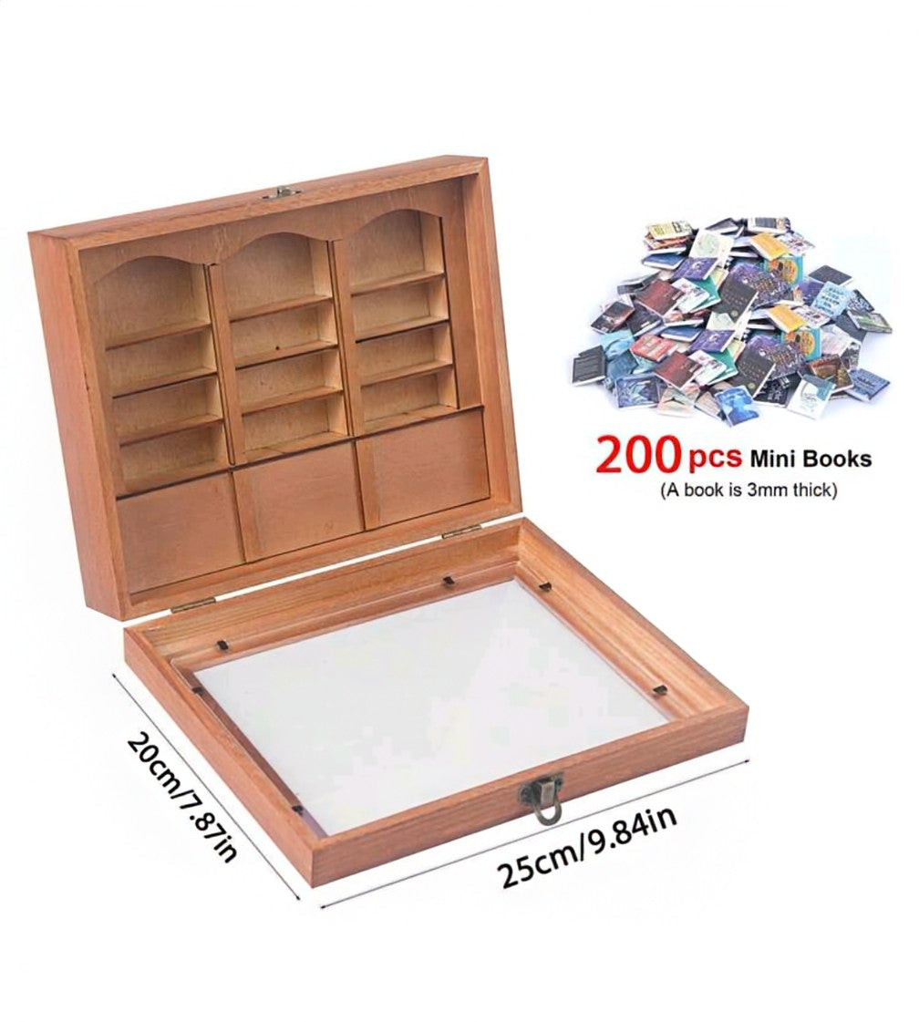 Mini bibliothèque et mini livres minimaliste