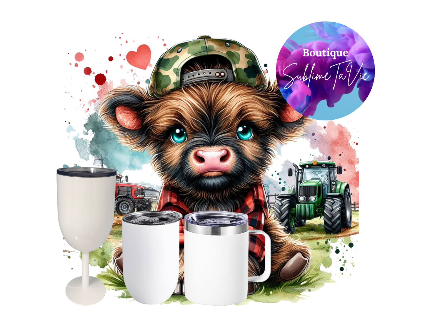 Tasse vache fermier