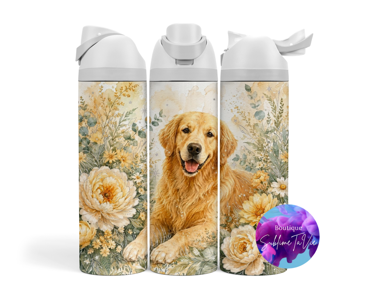 Tasse isotherme Owa - chien golden retriever