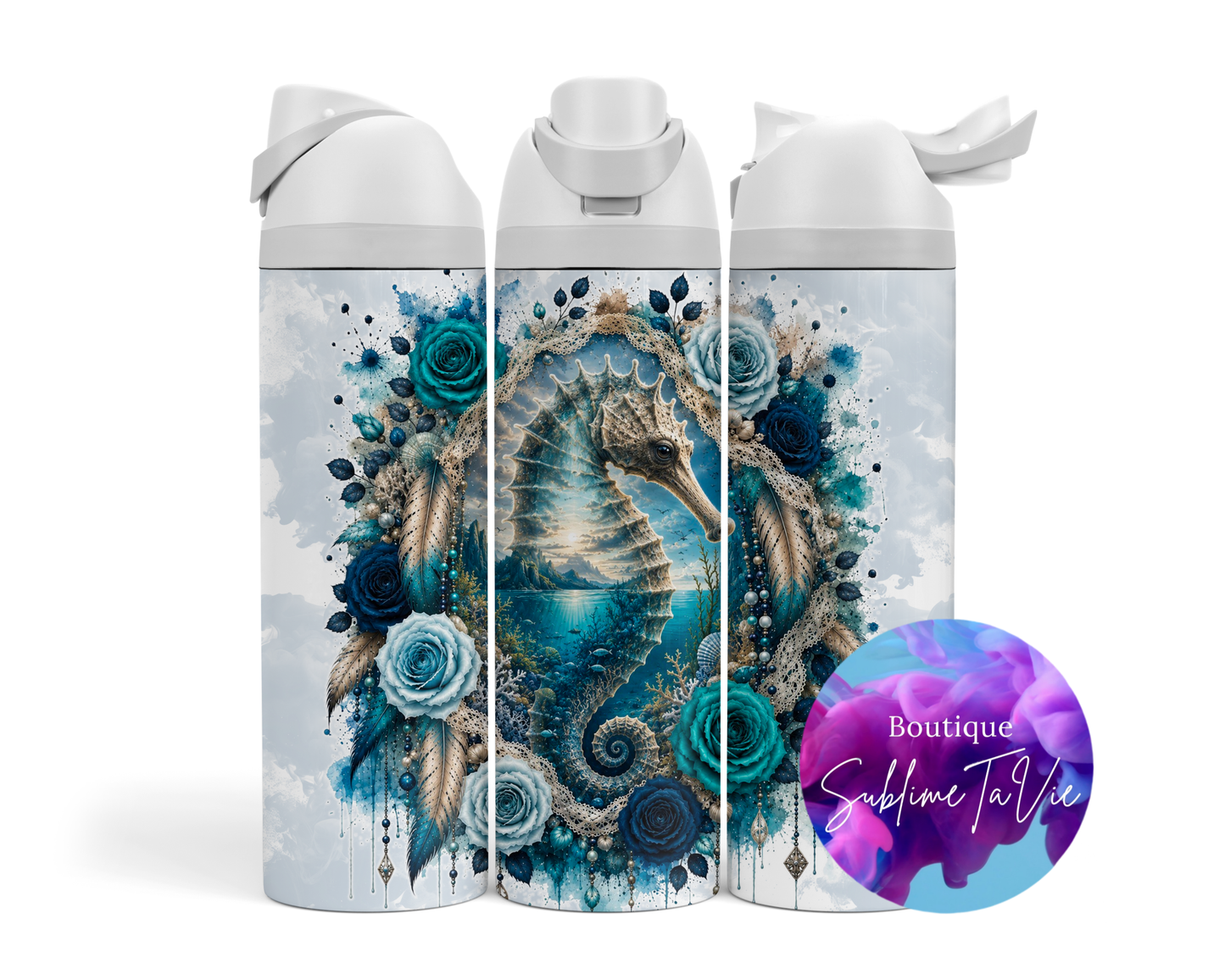 Tasse isotherme Owa - Hippocampe magnifique