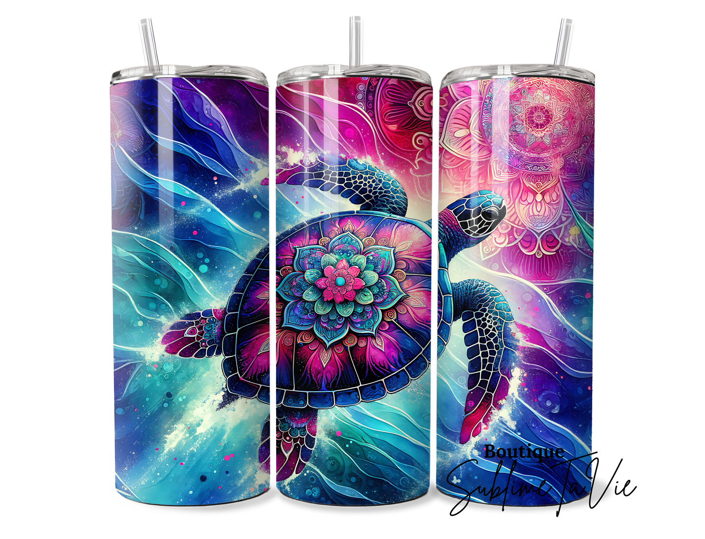 Tumbler tortue coloré