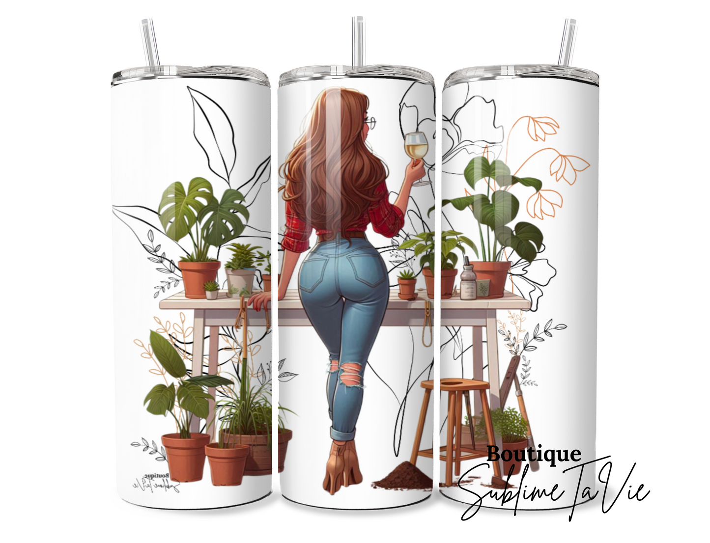 Tumbler femme plante