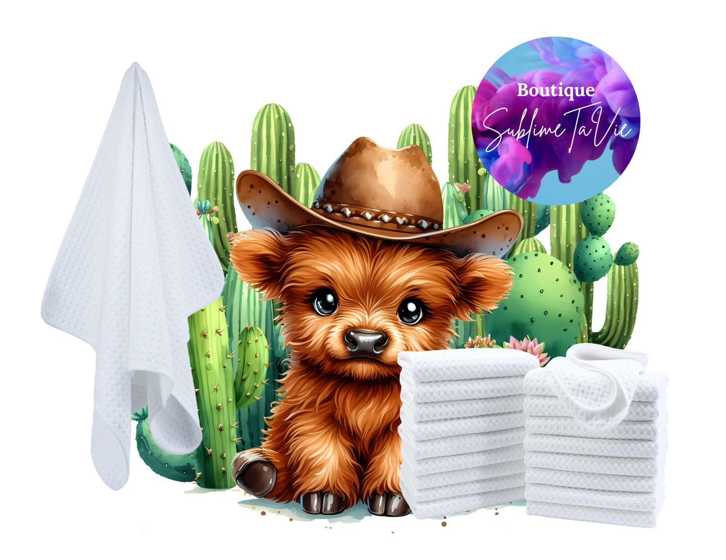 Serviette de cuisine vache country