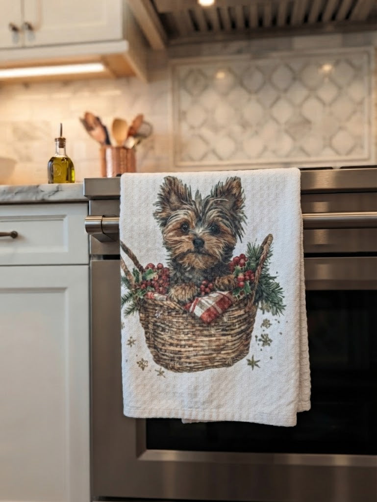 Serviette de cuisine yorkshire noel
