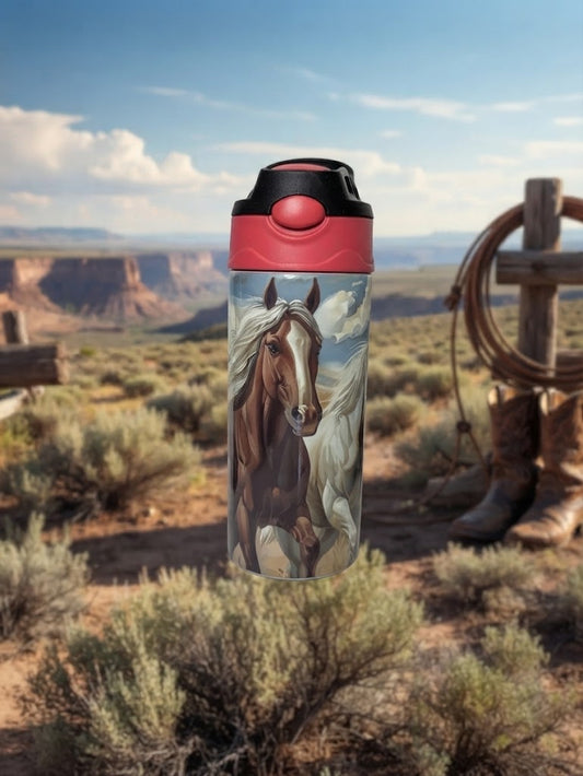 Tasse isotherme enfant chevaux