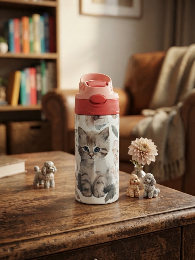 Tasse isotherme enfant chat