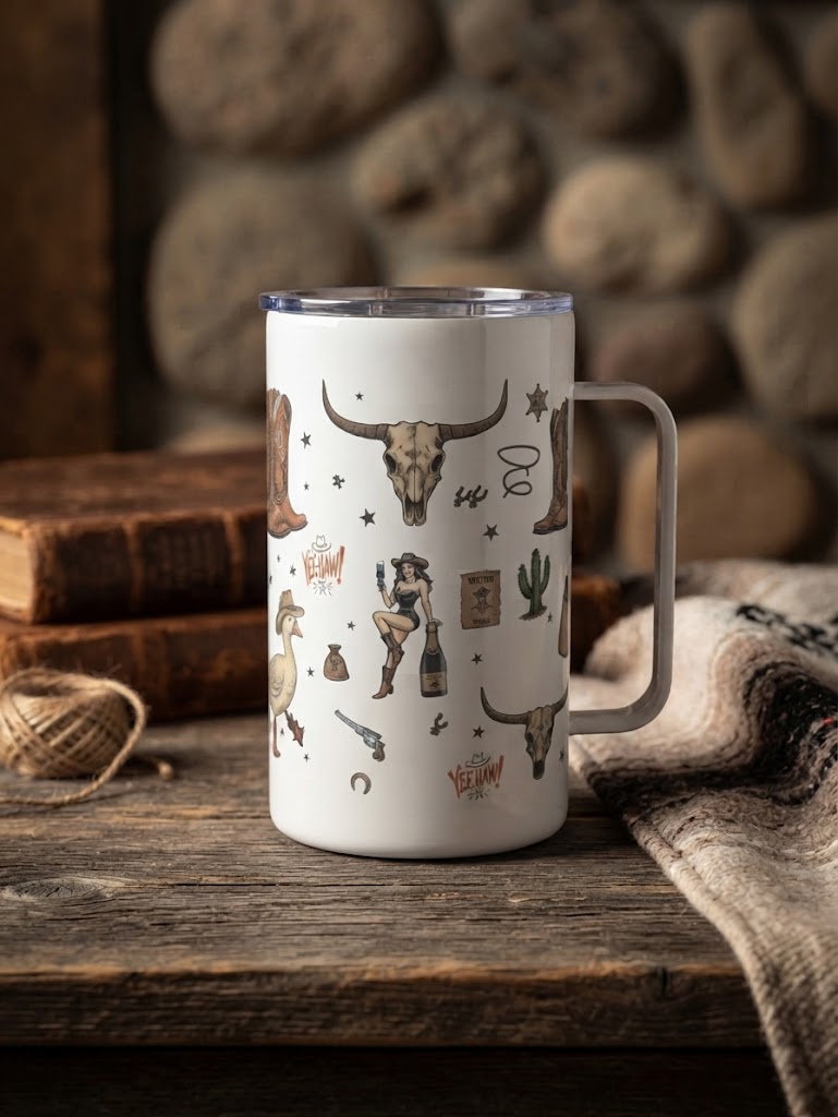 Tasse camping cowboy