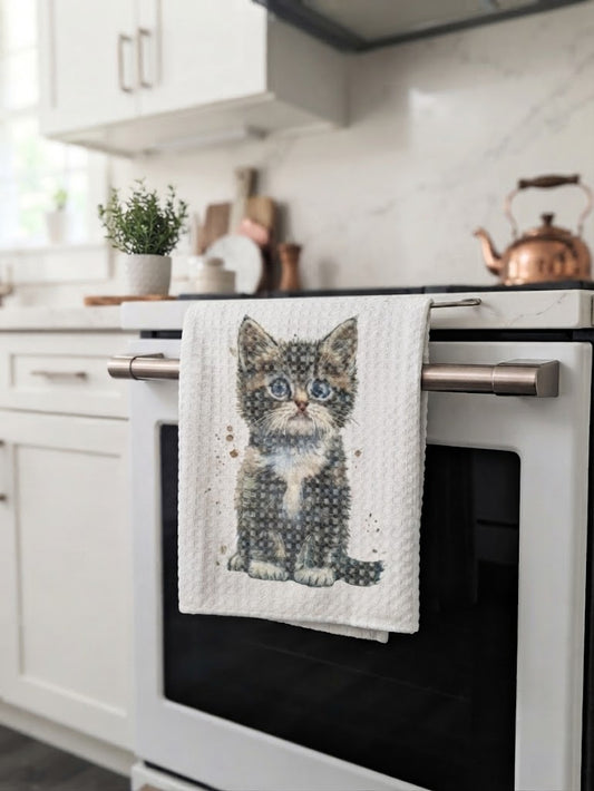 Serviette de cuisine chat