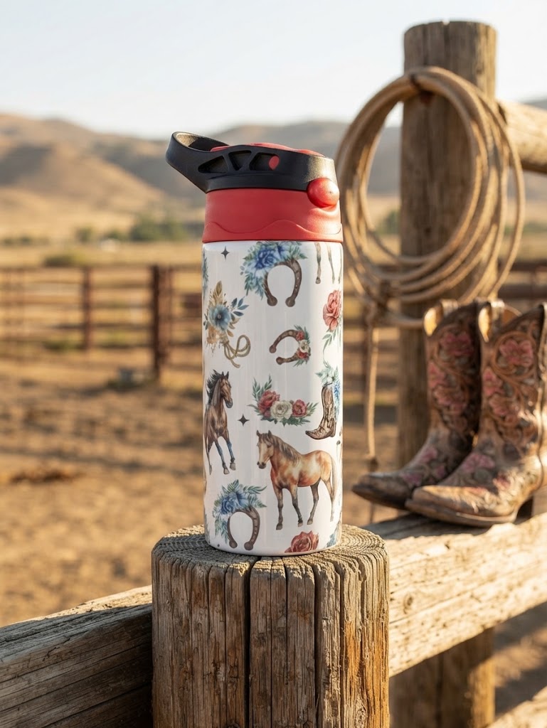 Tasse isotherme enfant cheval