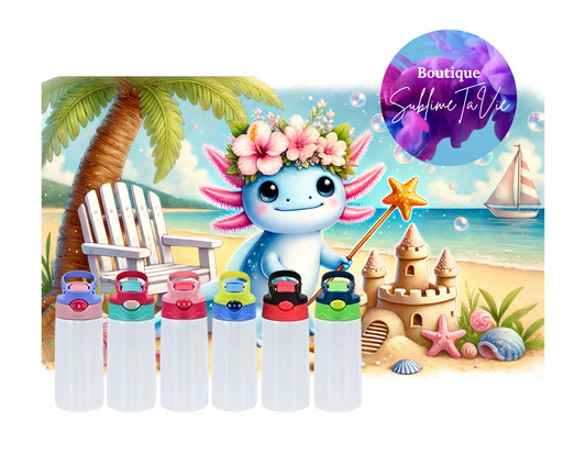 Tasse isotherme enfant axololt plage