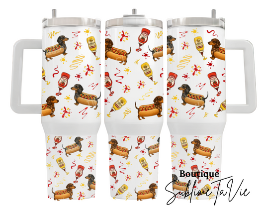 Tumbler 40oz chien saucisses