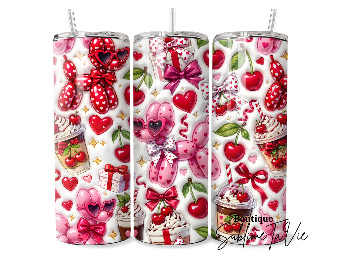 Tumbler ballon café amour