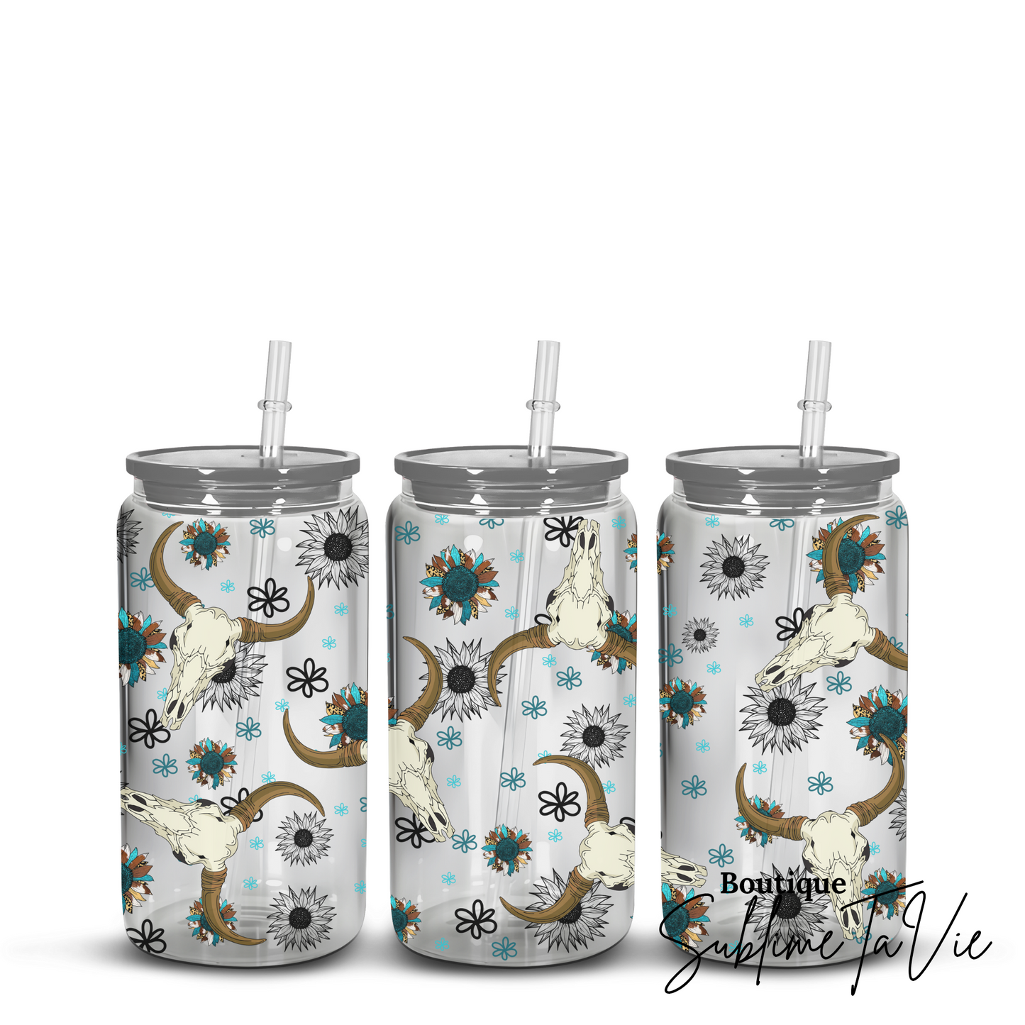 Gobelet plastique crâne western