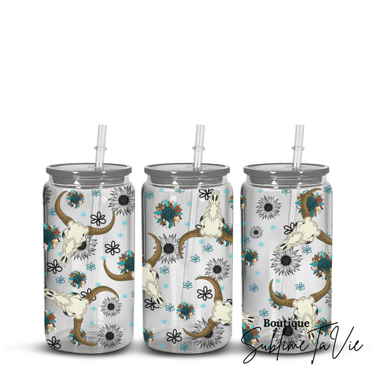 Gobelet plastique crâne western