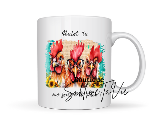 Mug coq humoristique