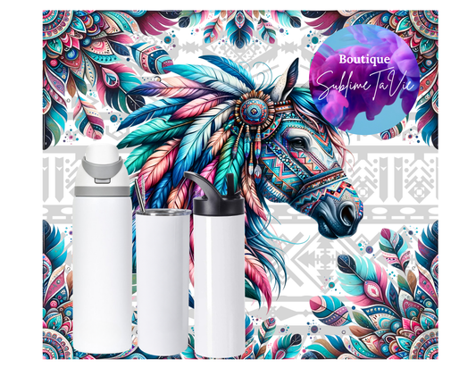 Tasse isotherme cheval boho