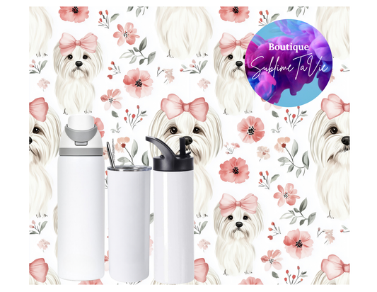 Tasse isotherme chien blanc