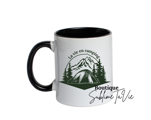 Tasse la vie en camping