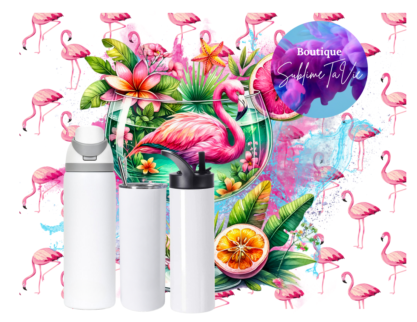 Tasse isotherme flamand rose