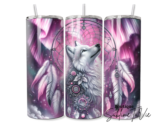 Tumbler loup aurore rose