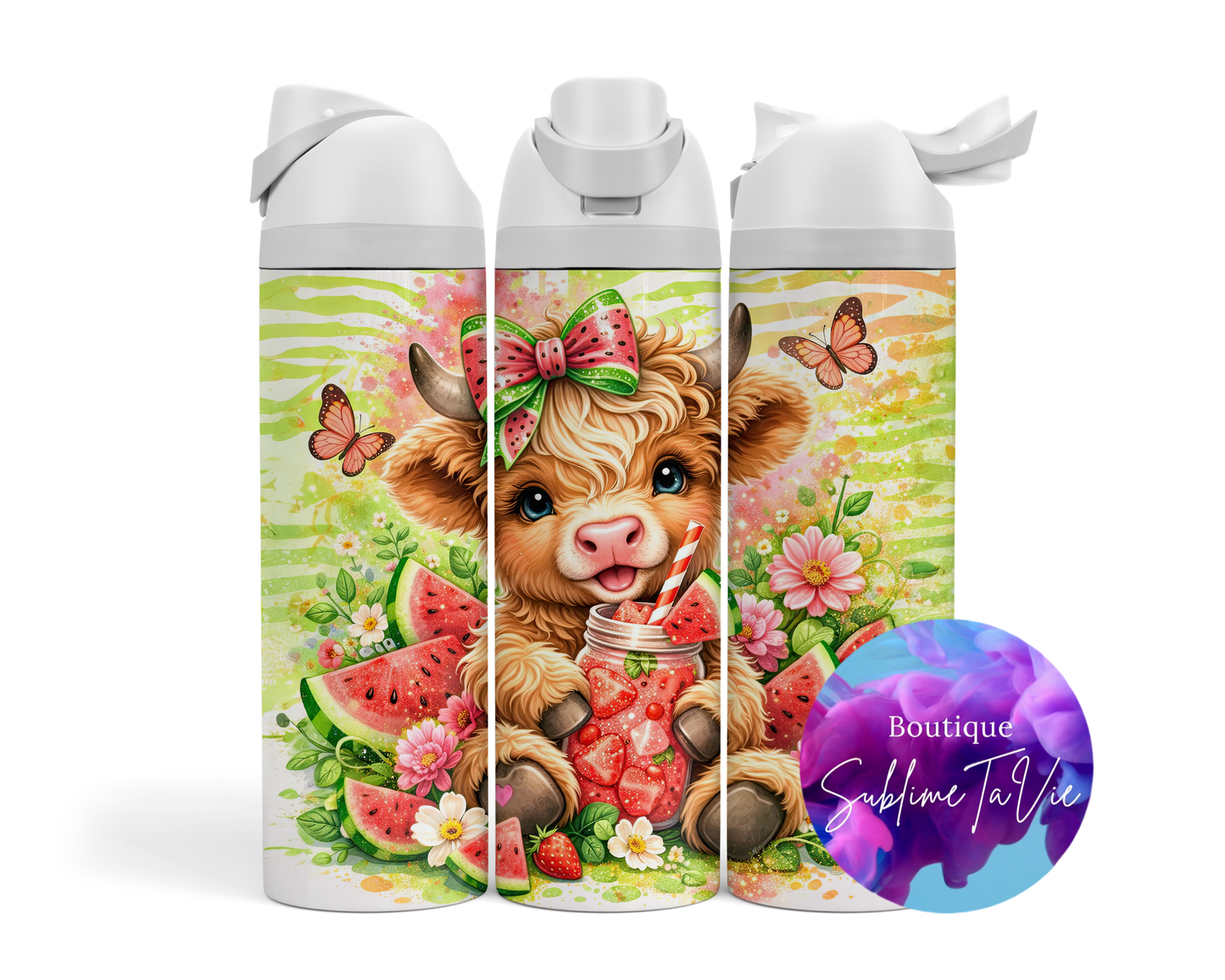 Tasse isotherme Owa - vache melon d'eau