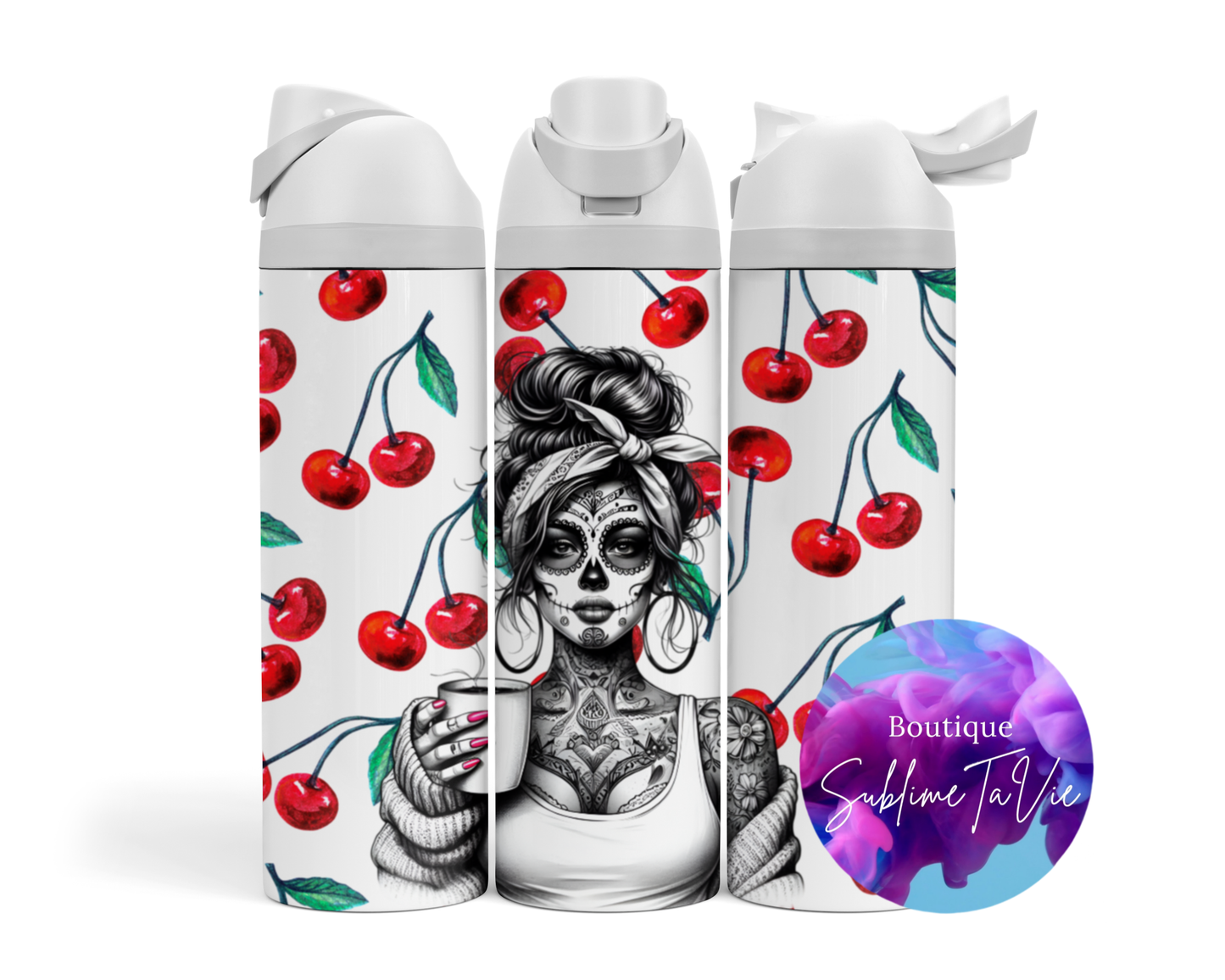 Tasse isotherme Owa - skull cerise