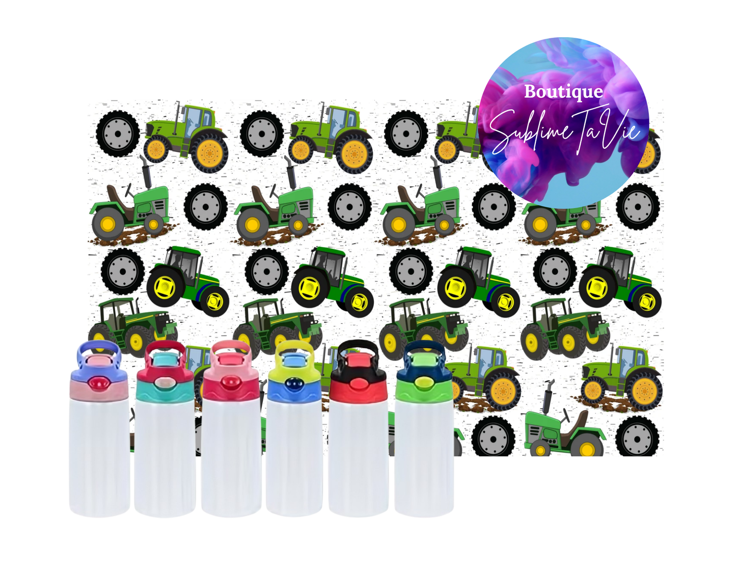 Tasse isotherme enfant tracteur