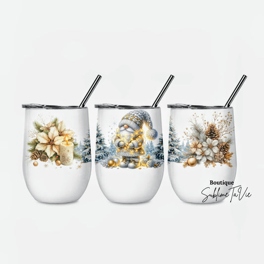 Tumbler 16oz noel féerique
