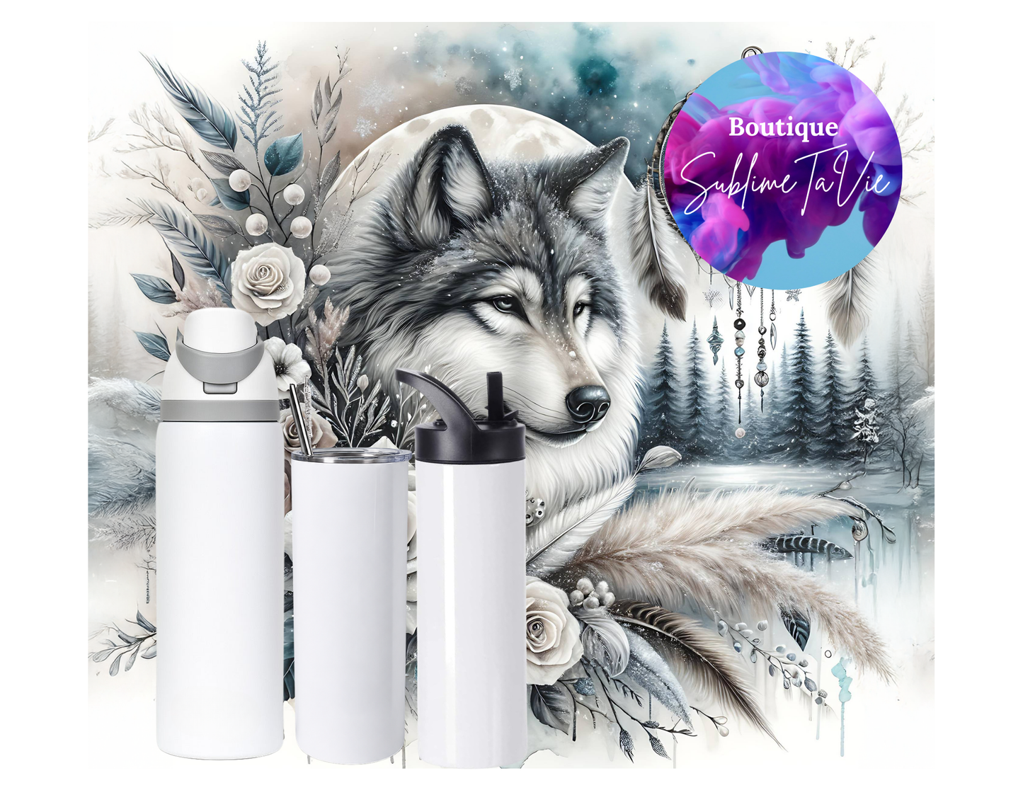 Tasse isotherme loup
