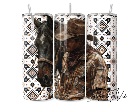 Tumbler western cowboy