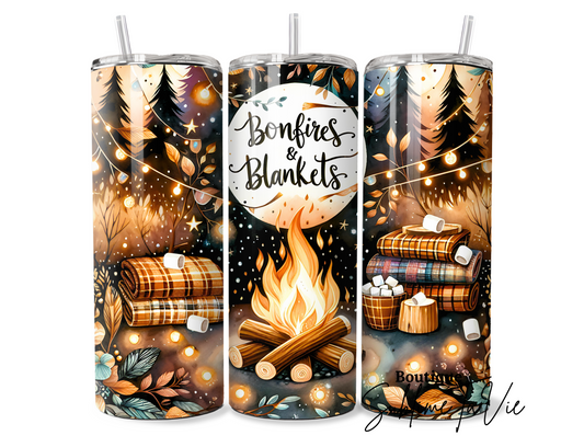 Tumbler feux et guimauve d'automne