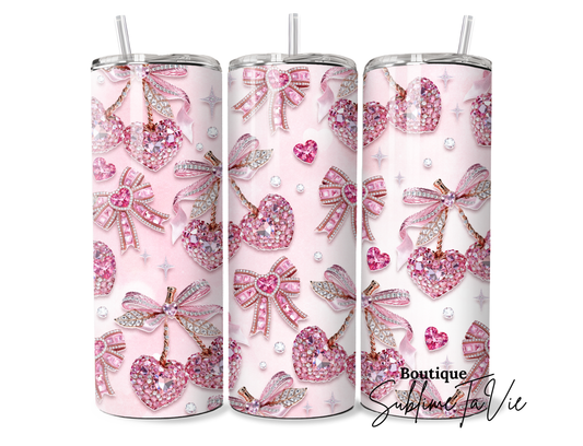 Tumbler cerise diamant