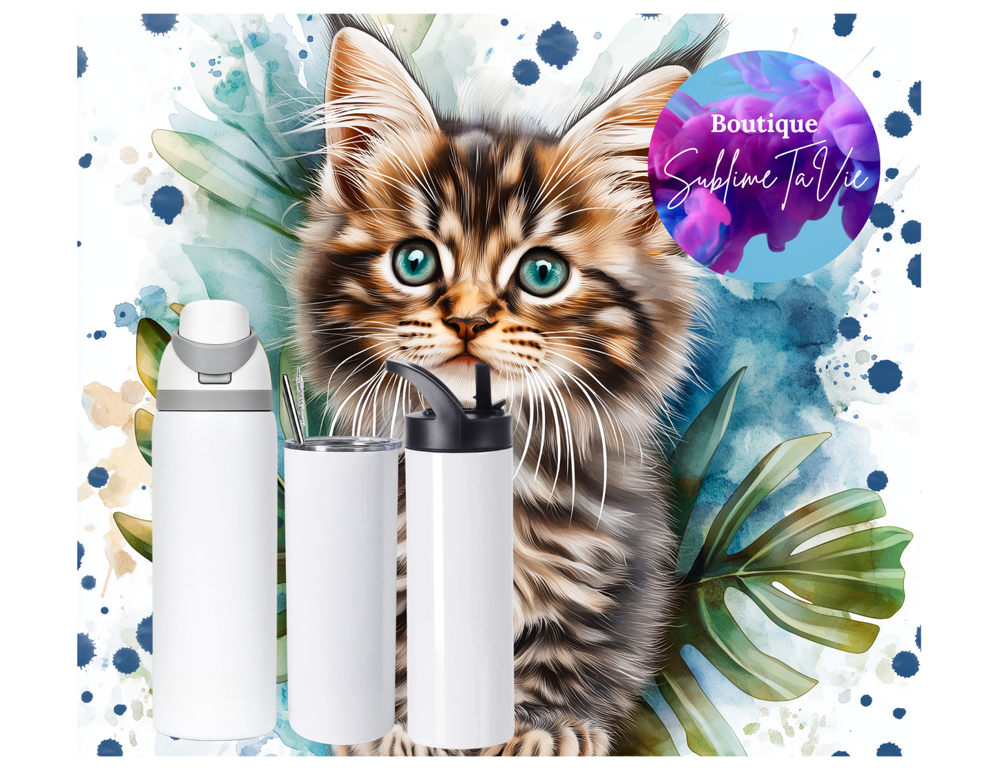 Tasse isotherme chat tigré
