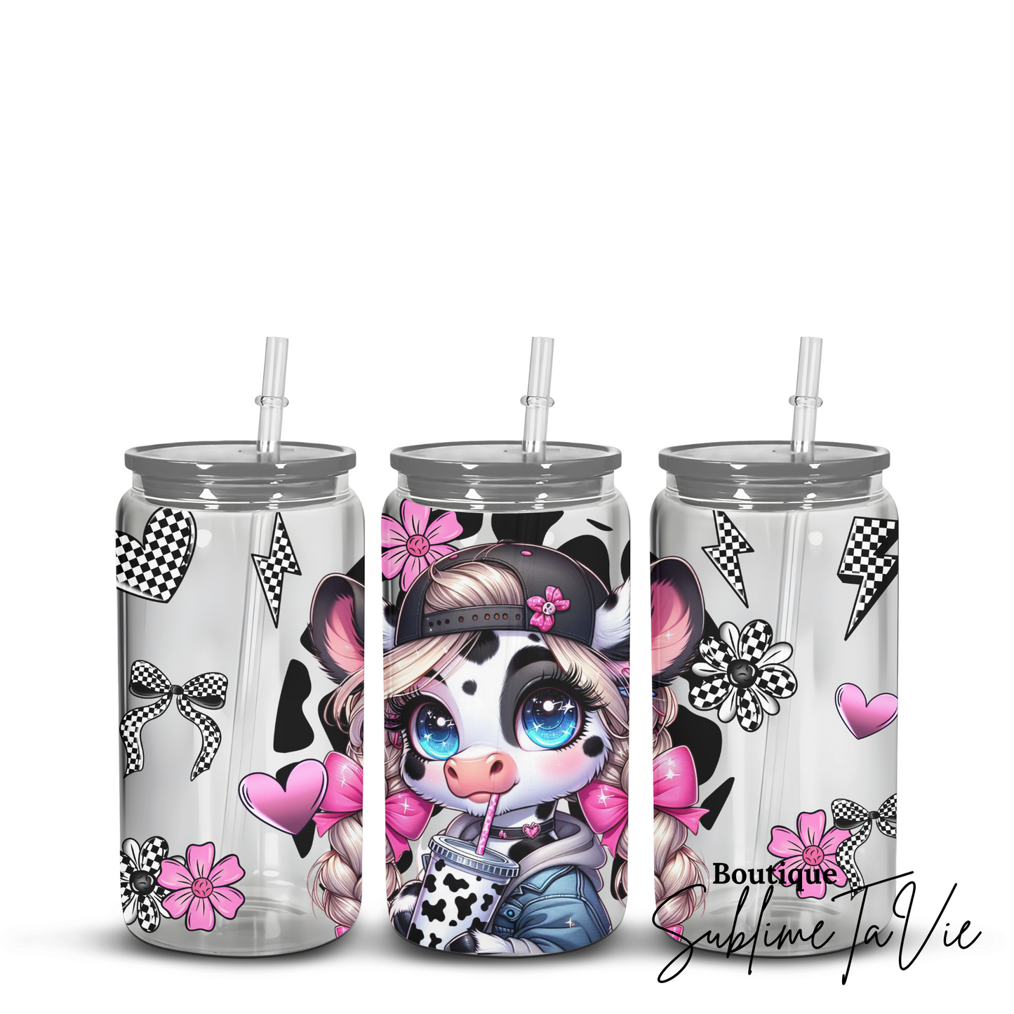 Gobelet plastique vache girl