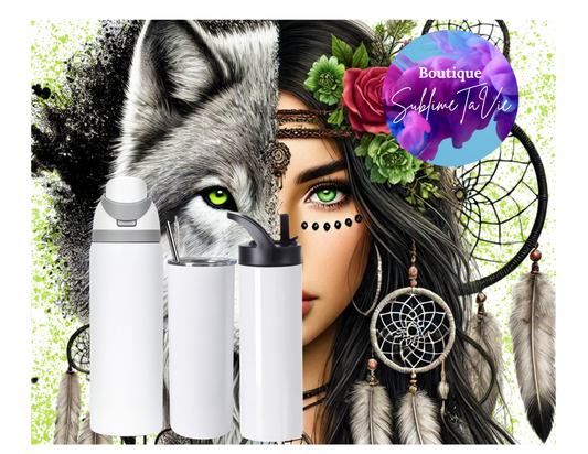 Tasse isotherme femme loup