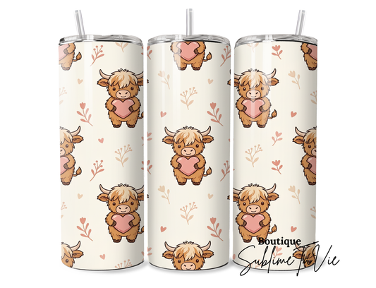 Tumbler vache coeur