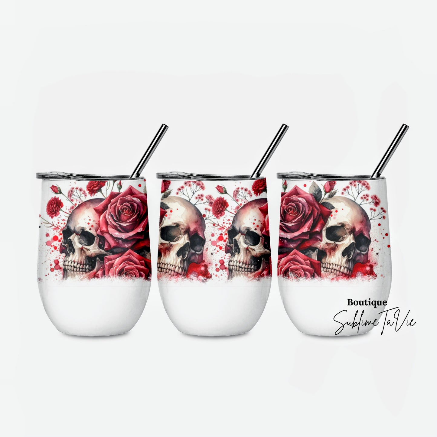Tumbler 16oz rose rouge