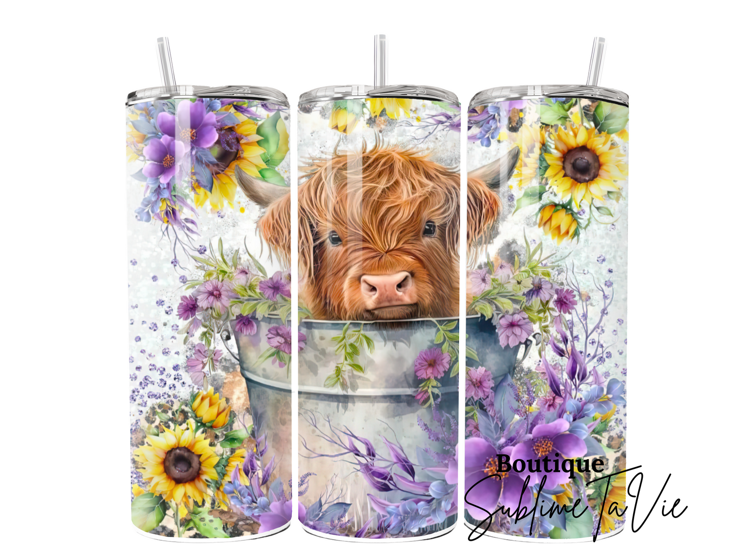 Tumbler vache dans un sceau