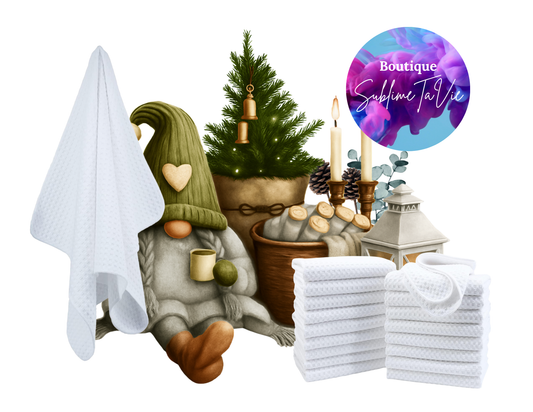Serviette de cuisine gnome hivernale