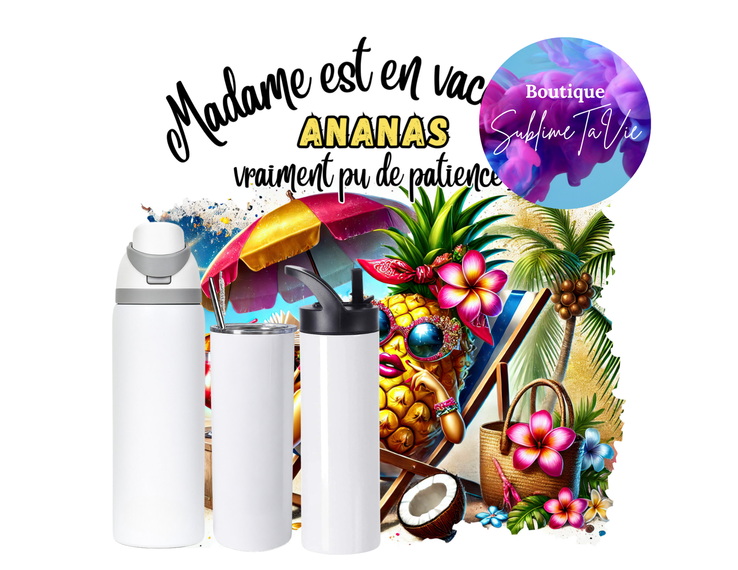 Tasse isotherme ananas pu de patience
