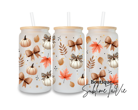 Gobelet givré citrouille d'automne